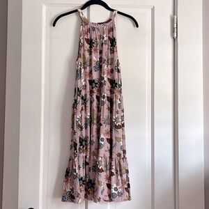 NWOT - LOFT Small boho high neck floral swing dress